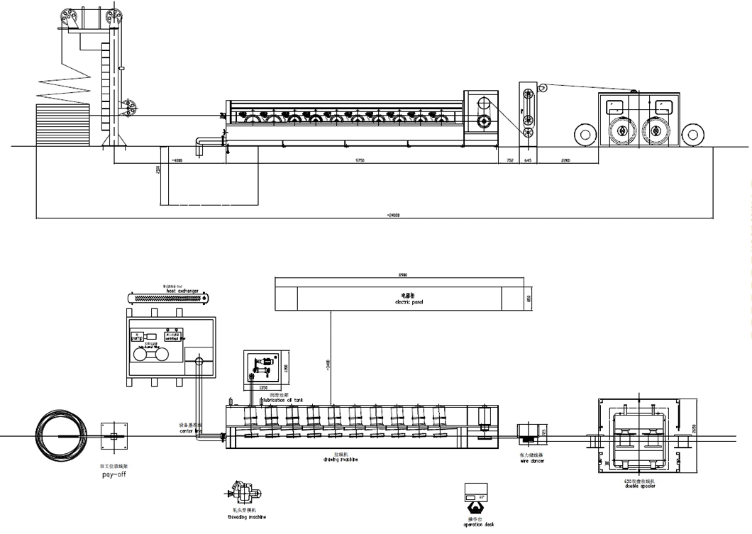 High Speed Straight Line Copper and Steel Cable or Wire Drawing Machine with Individual Motors